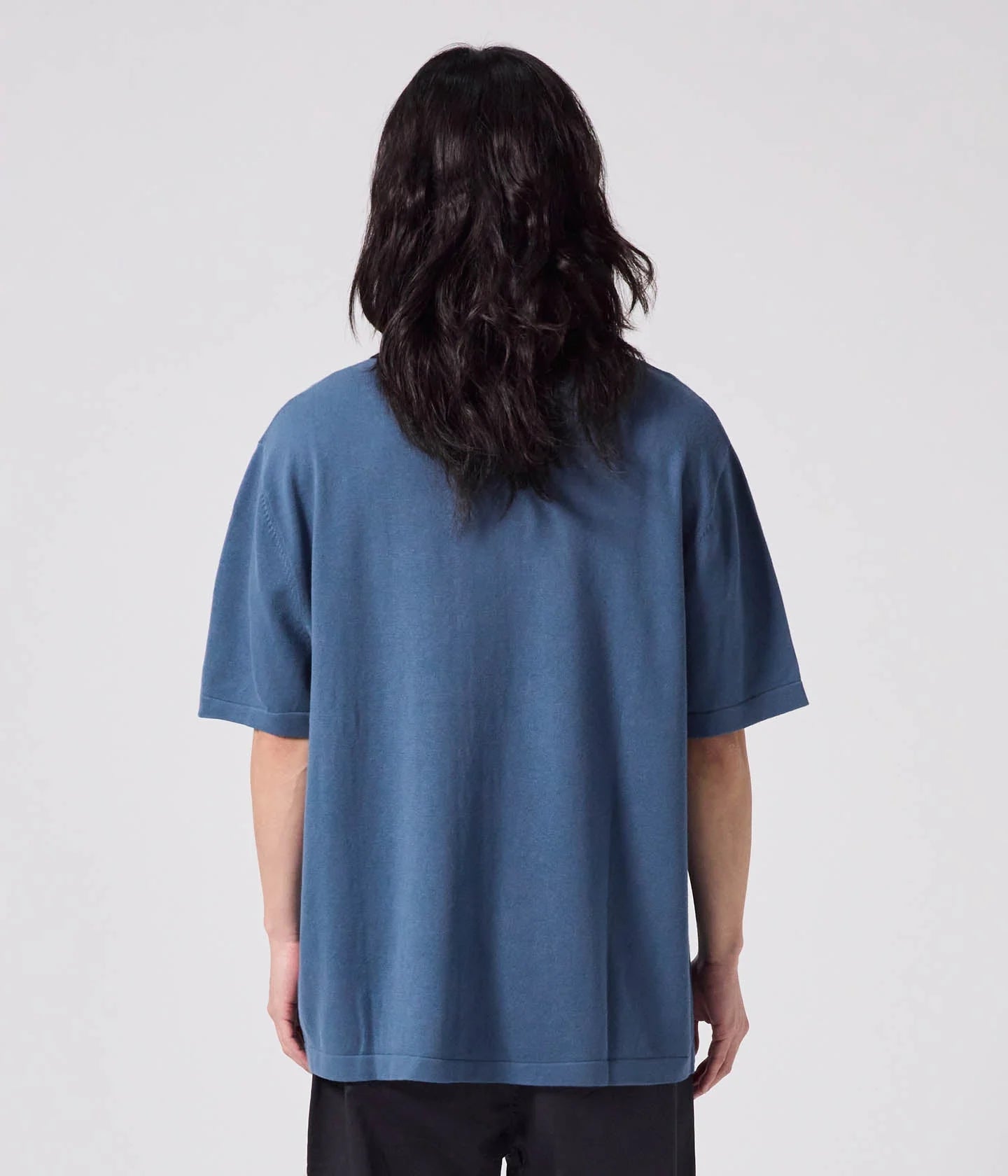 MARILYN SS KNIT SHIRT // STEEL