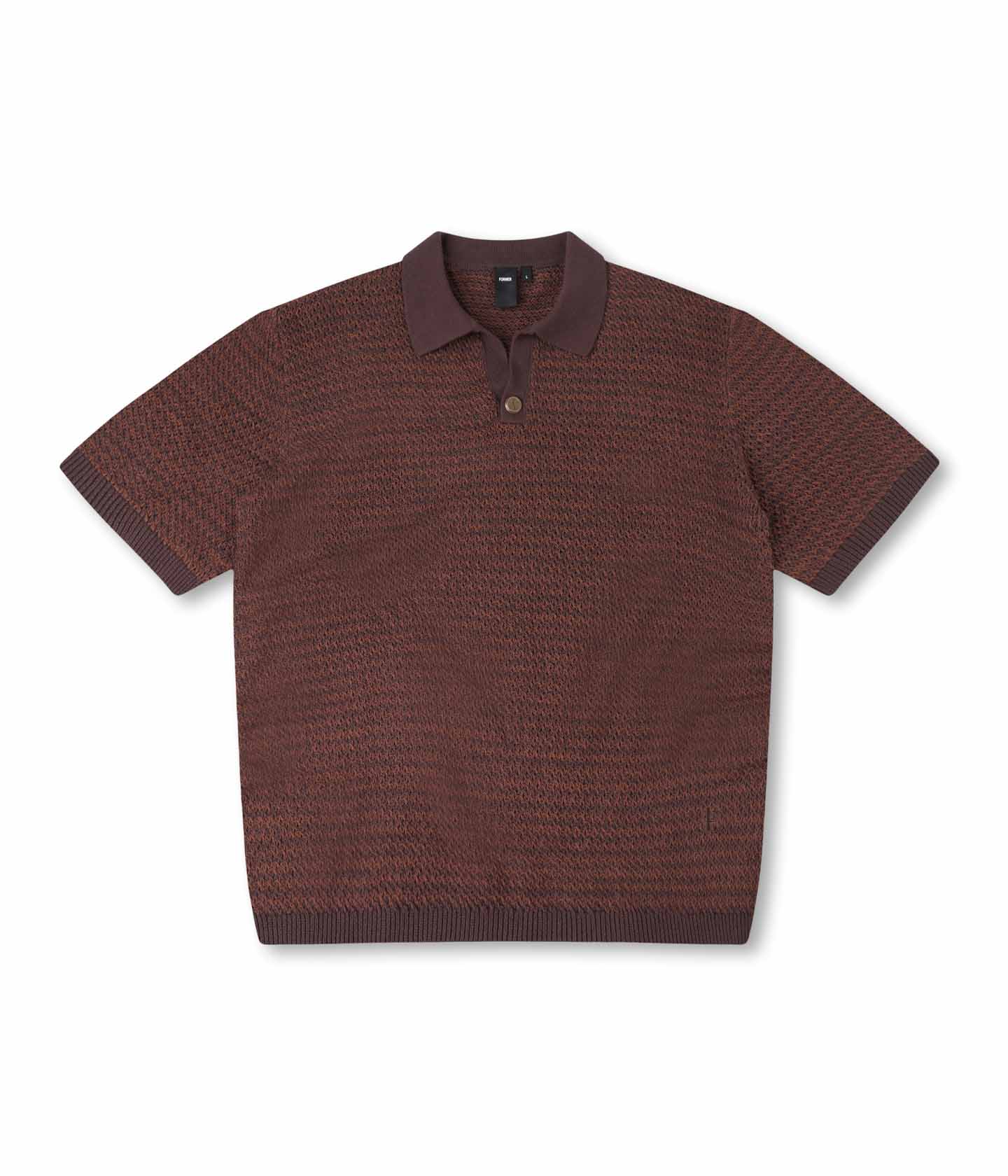 AG OPEN COLLAR POLO // COPPER