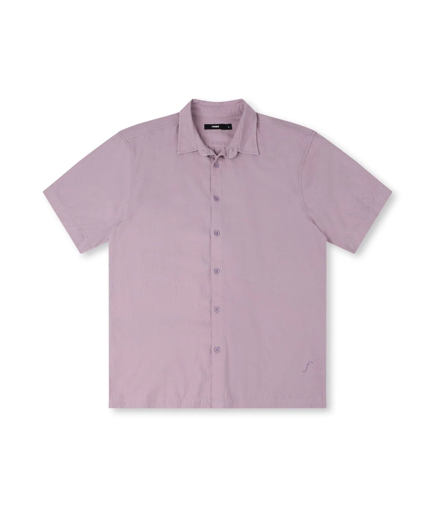 VIVIAN HERRINGBONE SS SHIRT // MAUVE
