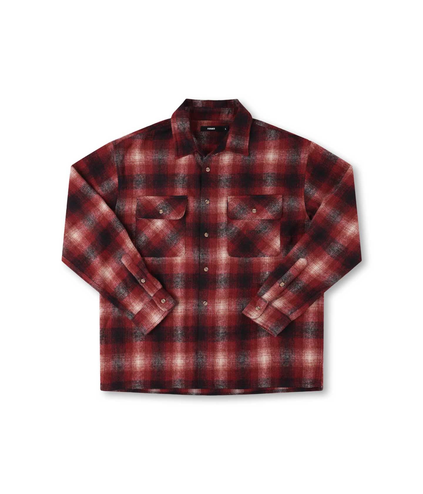MANNERS FLANNEL LS SHIRT // RED
