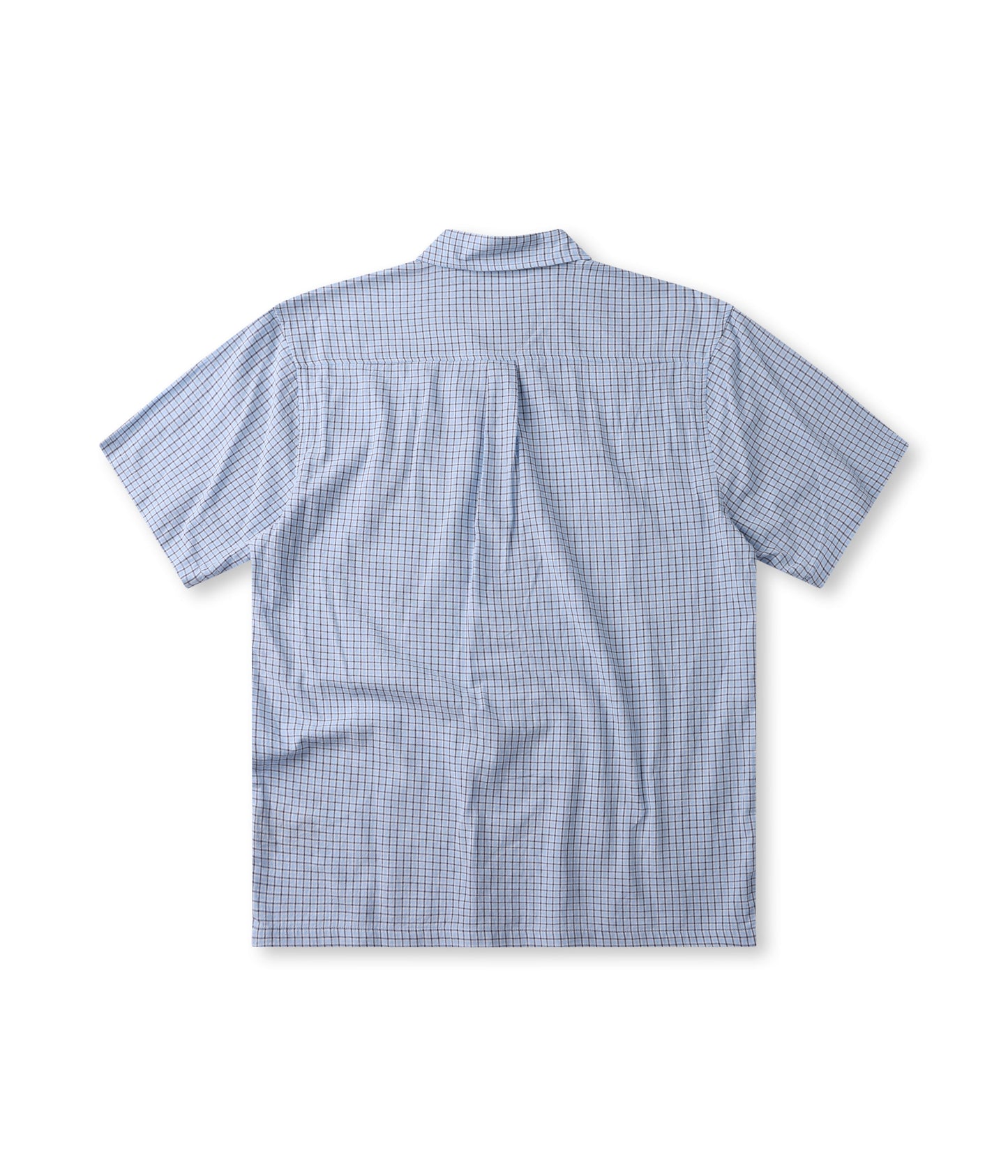 VIVIAN CHECK SS SHIRT // BLUE