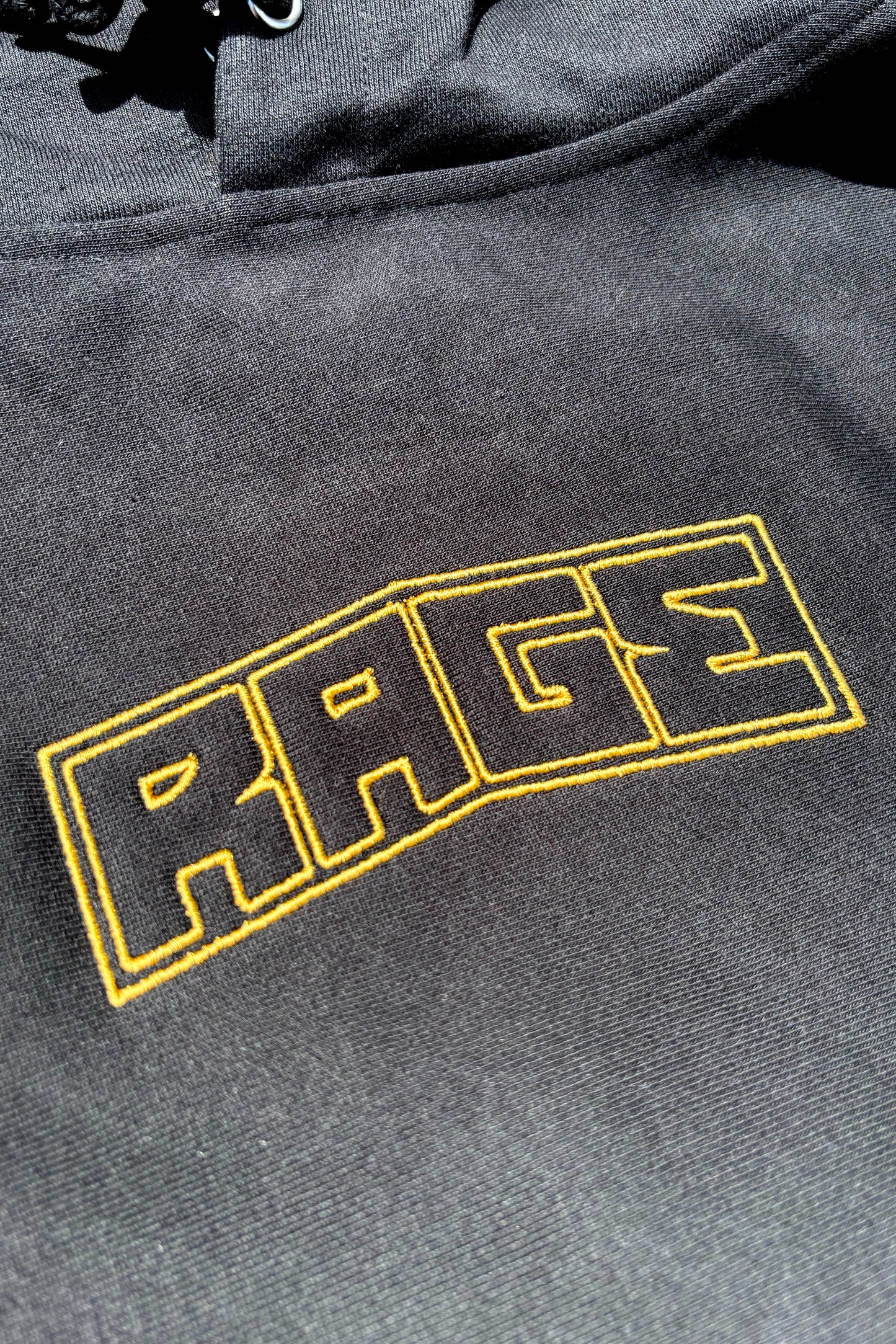 Rage Hoodie Black w/ Gold Embroidery