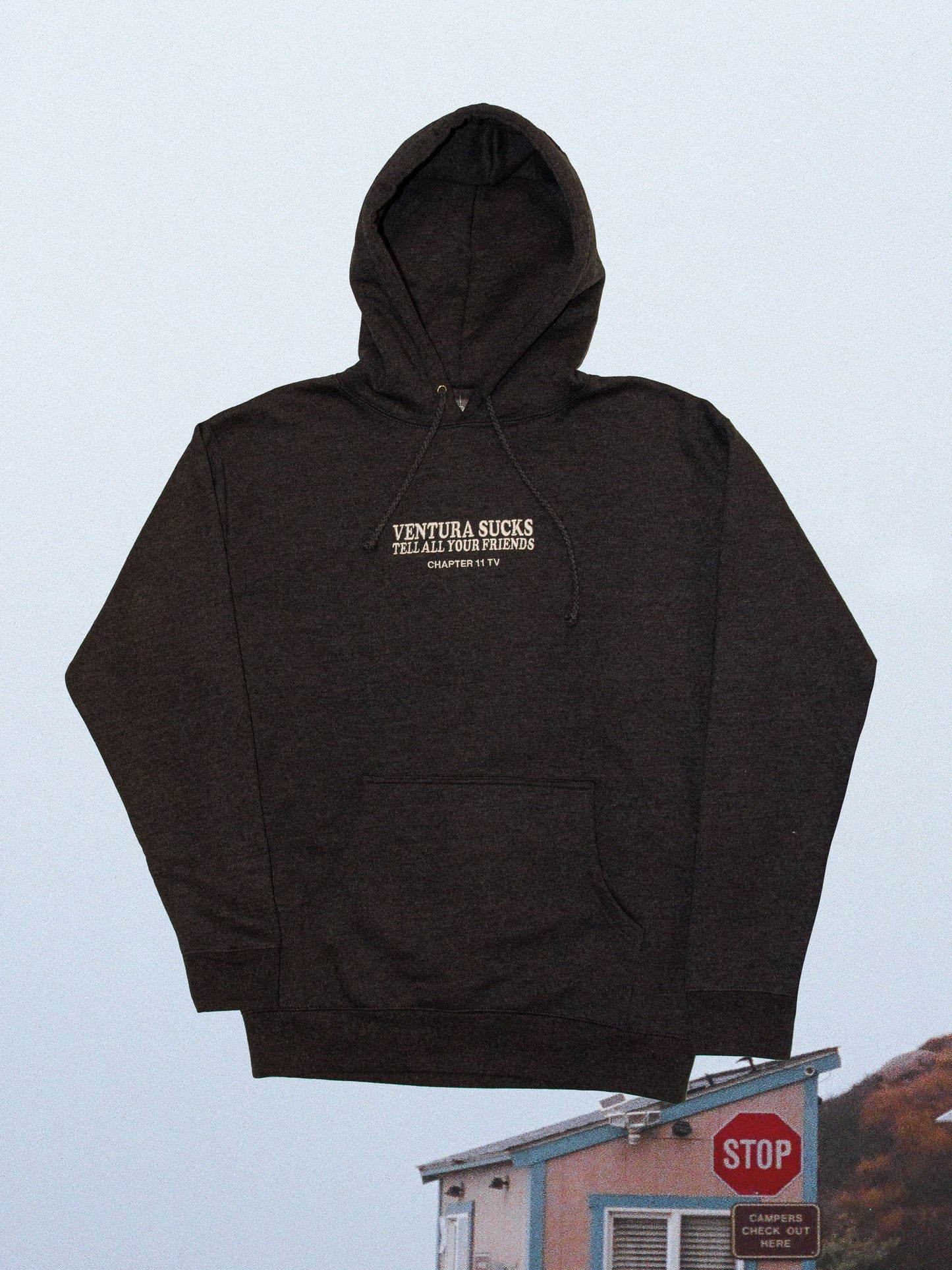 VENTURA SUCKS Hoodie in Dark Heather