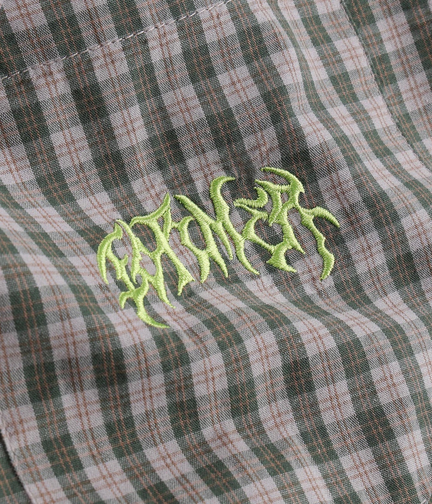 VIVIAN CHECK SS SHIRT // PINE