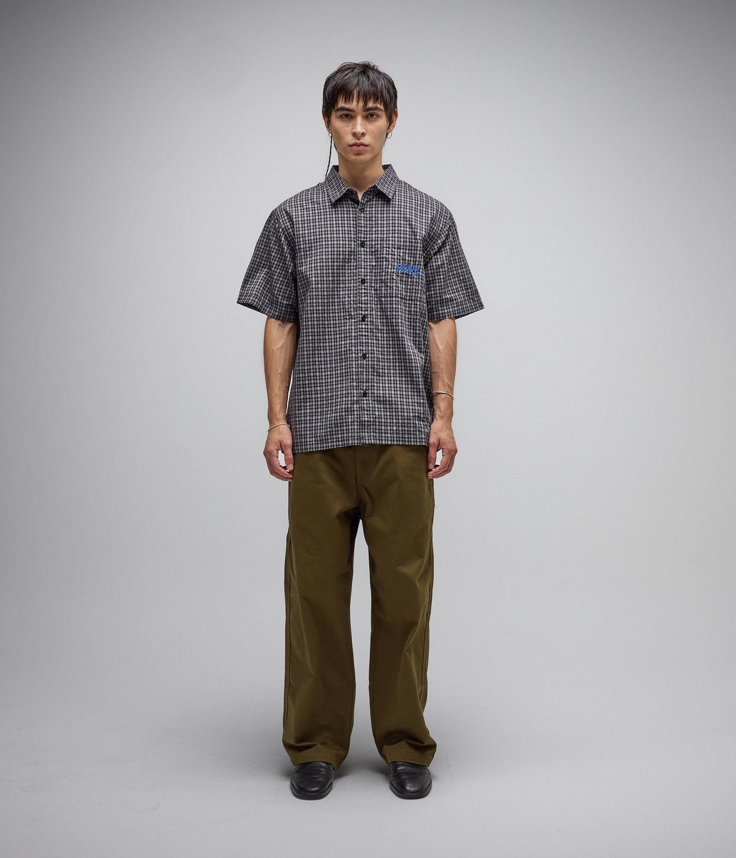 VIVIAN CHECK SHIRT // WORN BLACK