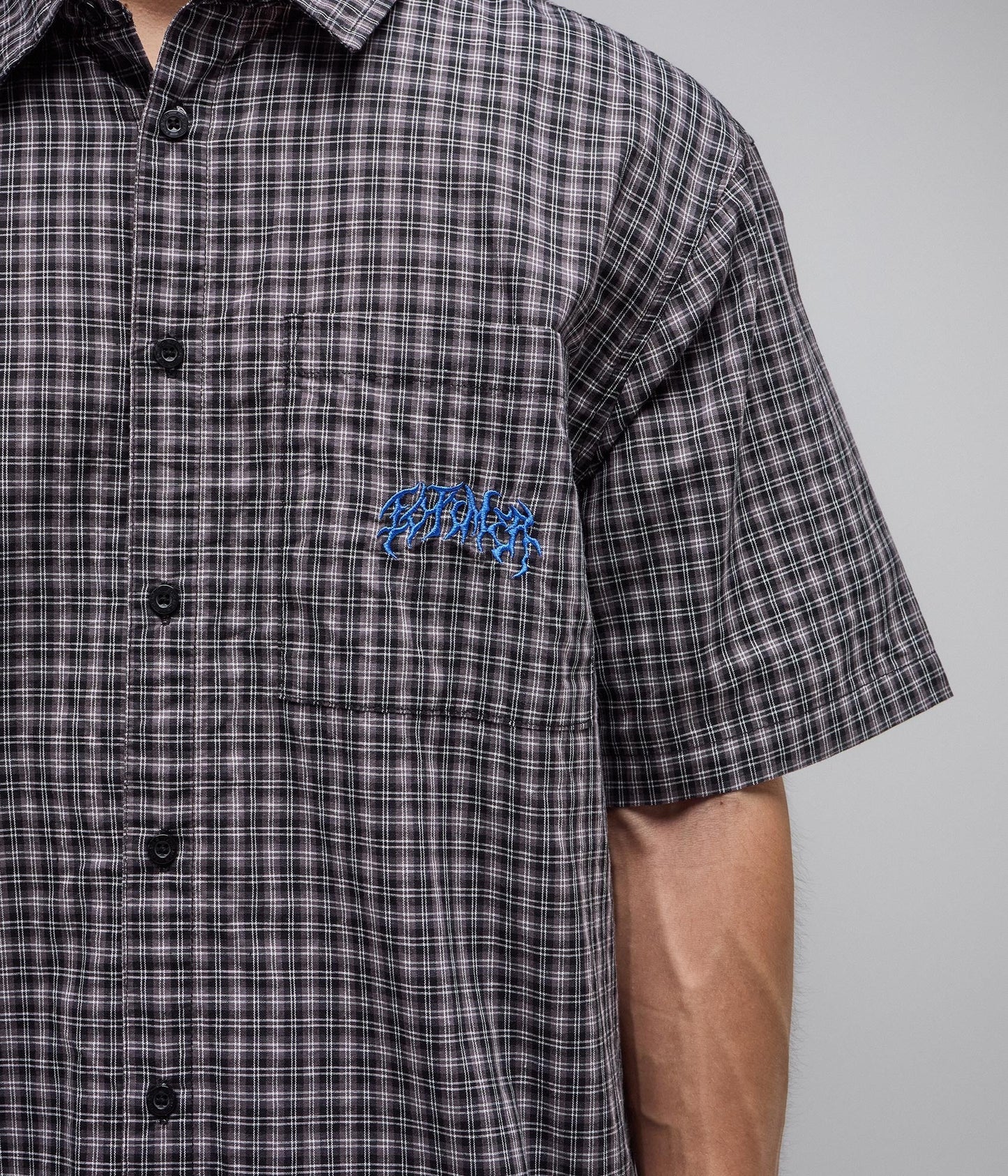 VIVIAN CHECK SHIRT // WORN BLACK