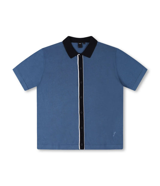 MARILYN SS KNIT SHIRT // STEEL
