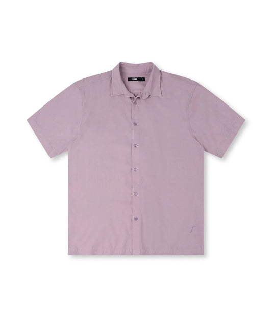 VIVIAN HERRINGBONE SS SHIRT // MAUVE