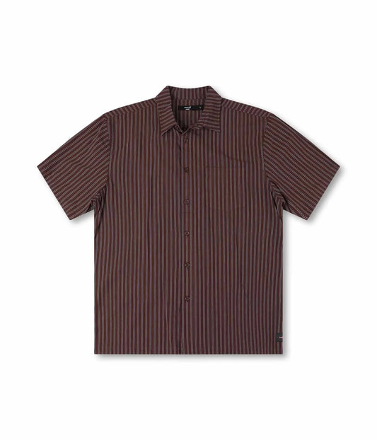 REYNOLDS STRIPE SS SHIRT // BROWN
