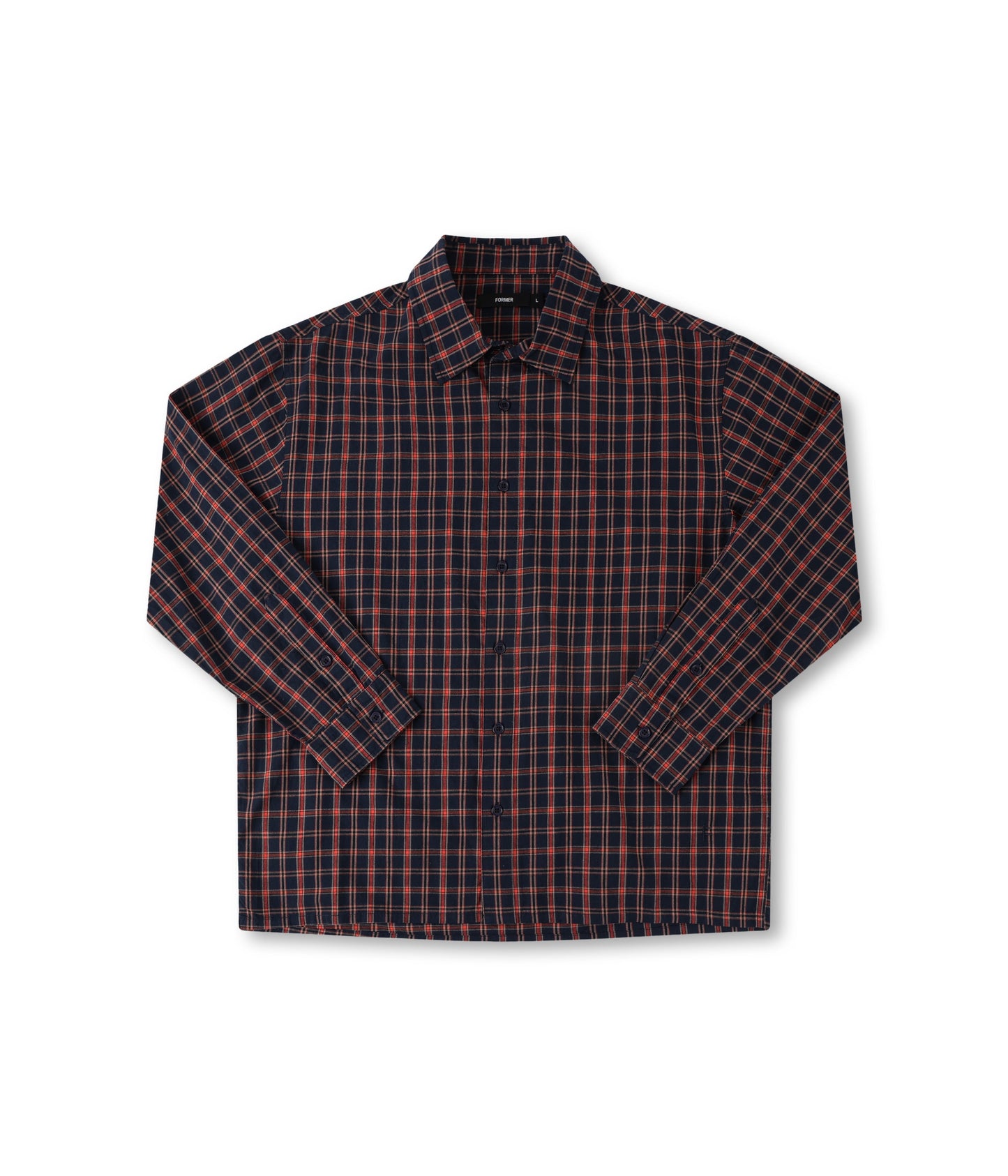 VIVIAN CHECK LS SHIRT // NAVY