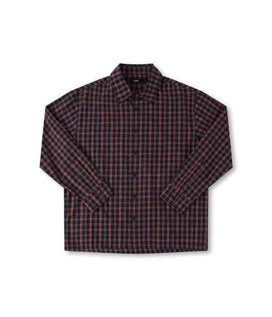 VIVIAN CHECK LS SHIRT // NAVY