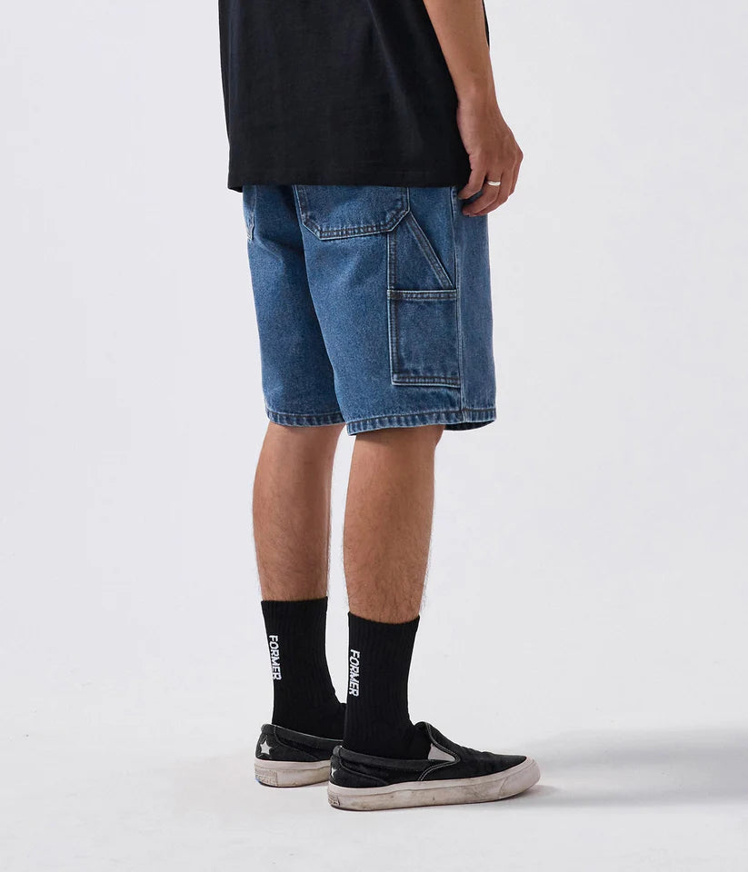 DISTEND DENIM WALKSHORT  // DARK BLUE