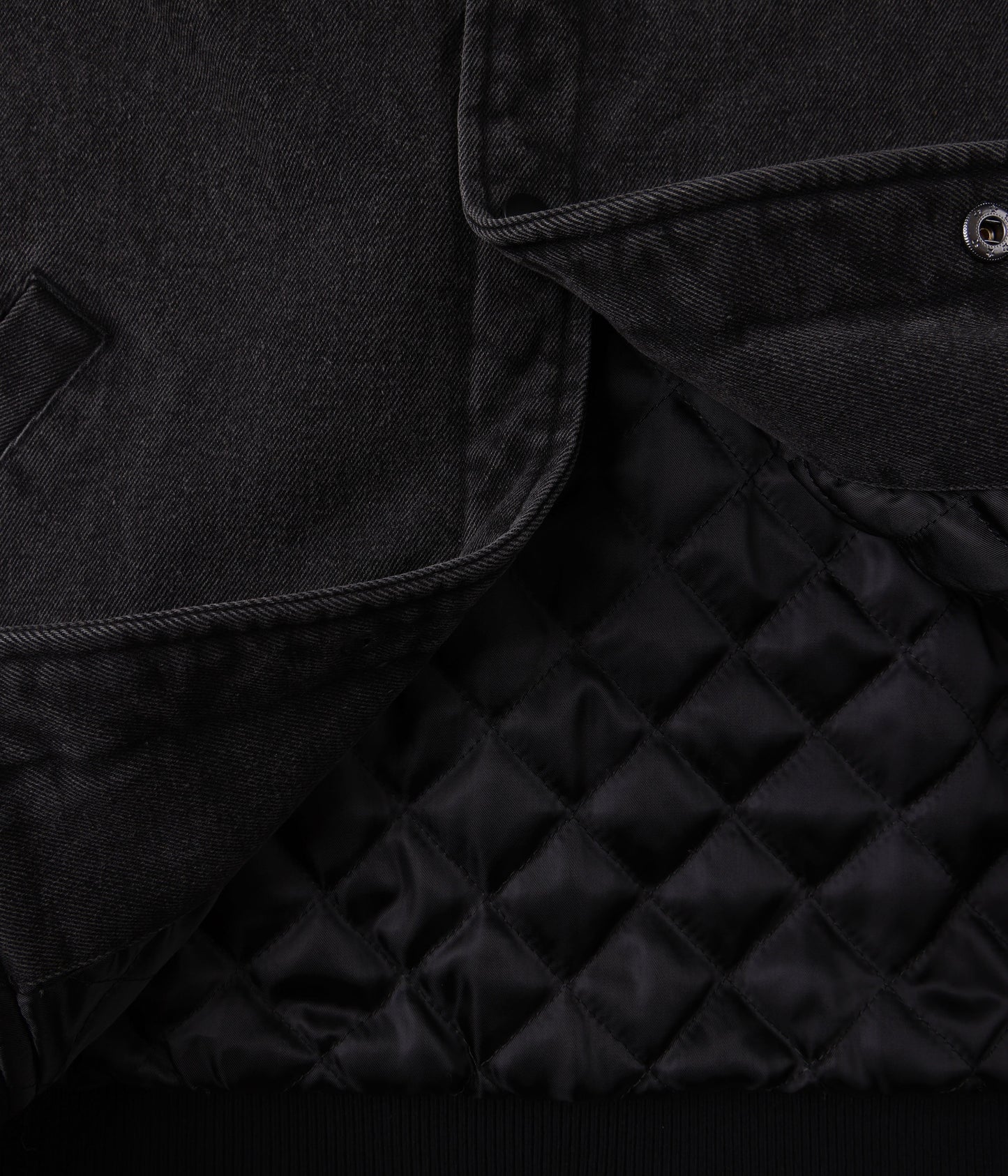 AG VARSITY JACKET // BLACK DENIM