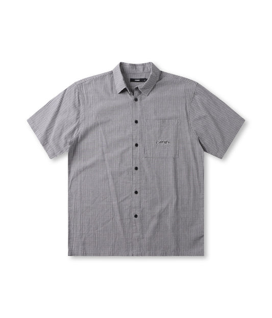 VIVIAN CHECK SS SHIRT // BLACK