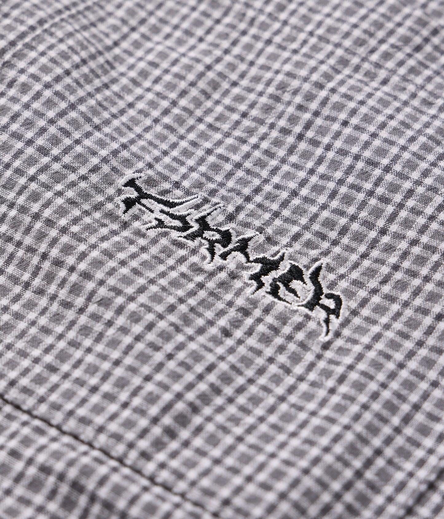 VIVIAN CHECK SS SHIRT // BLACK