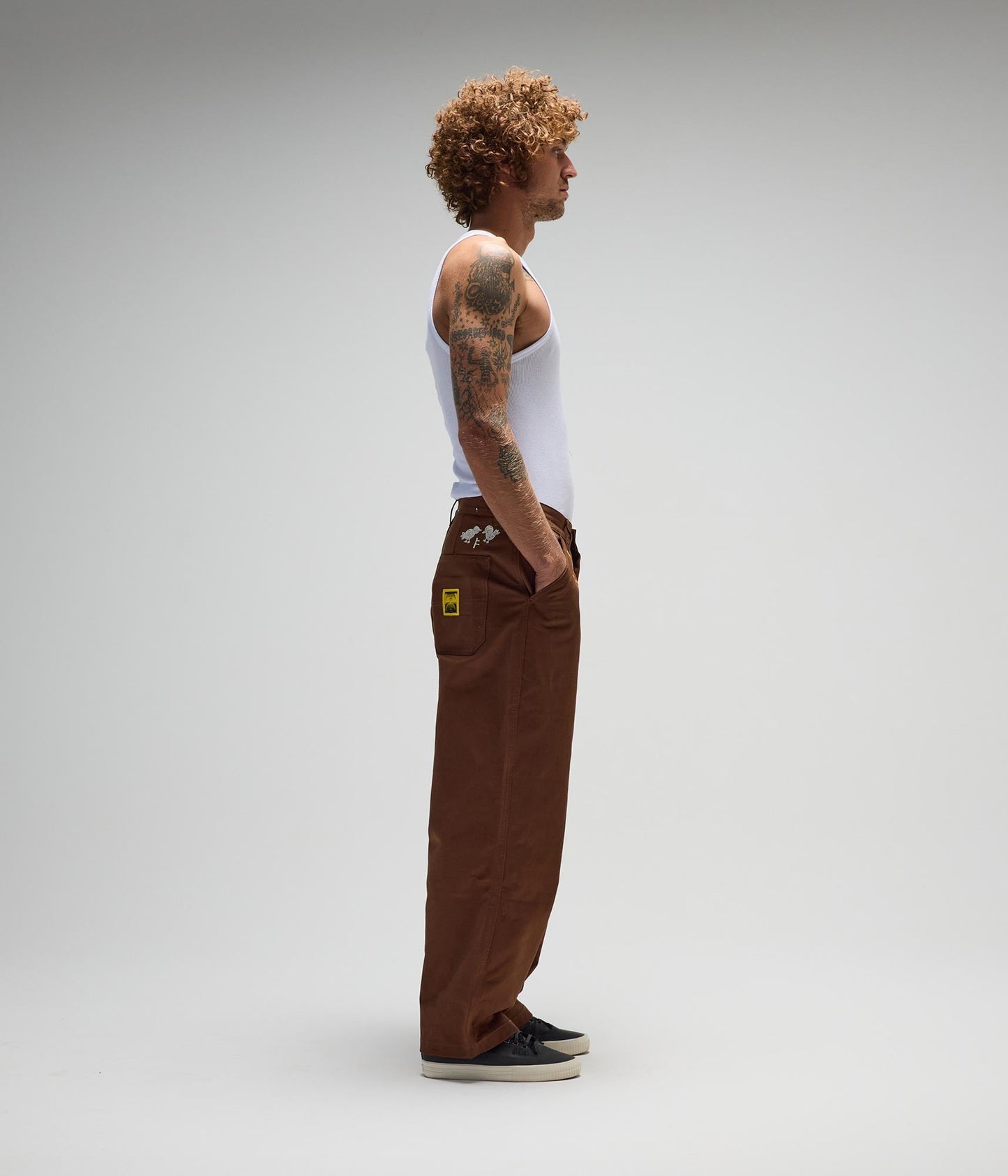 FORMER DXD Reynolds Work Pant in BROWN - Destroyed By Dane Collection