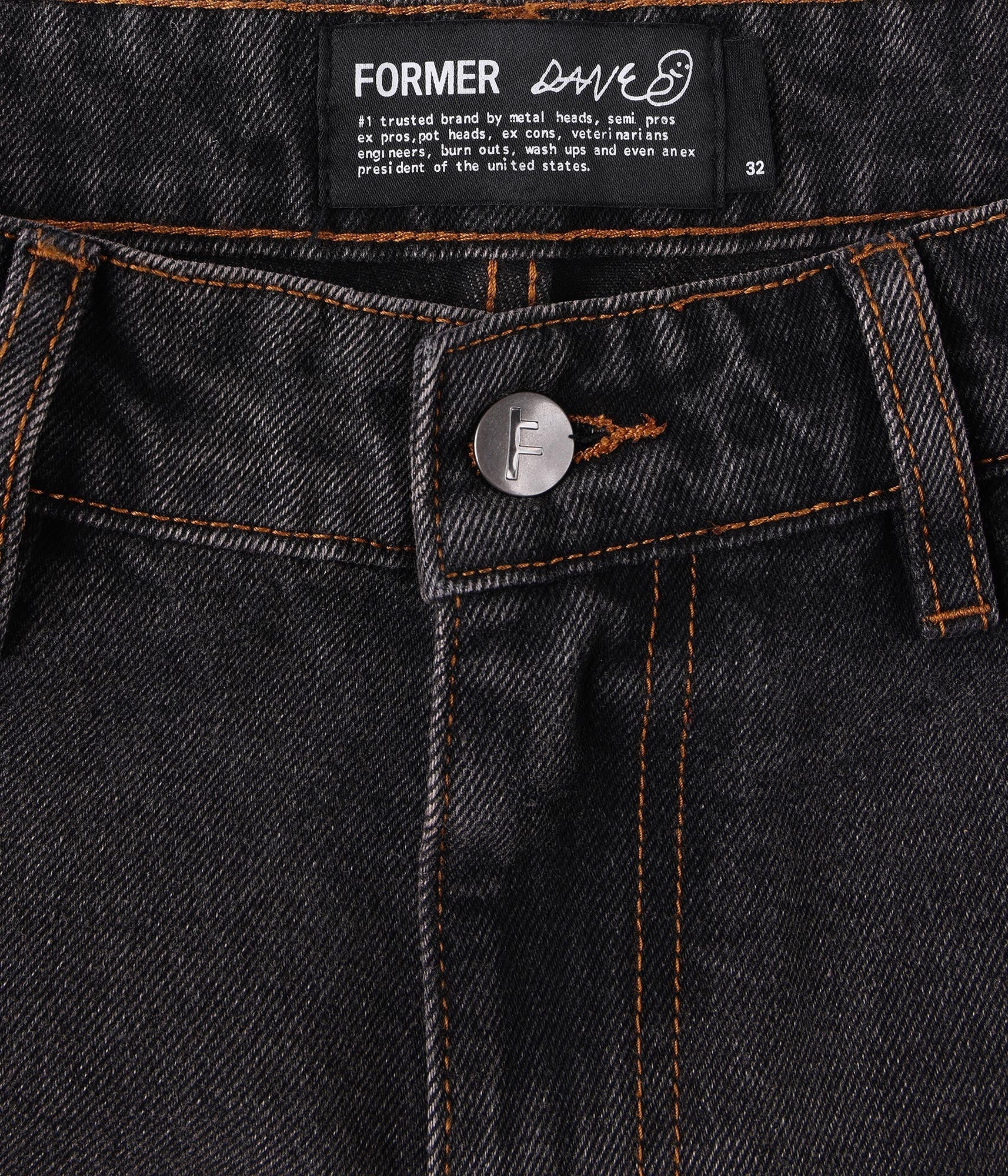 FORMER DXD Reynolds Denim Pant in WASHED BLACK - Destroyed By Dane Collection