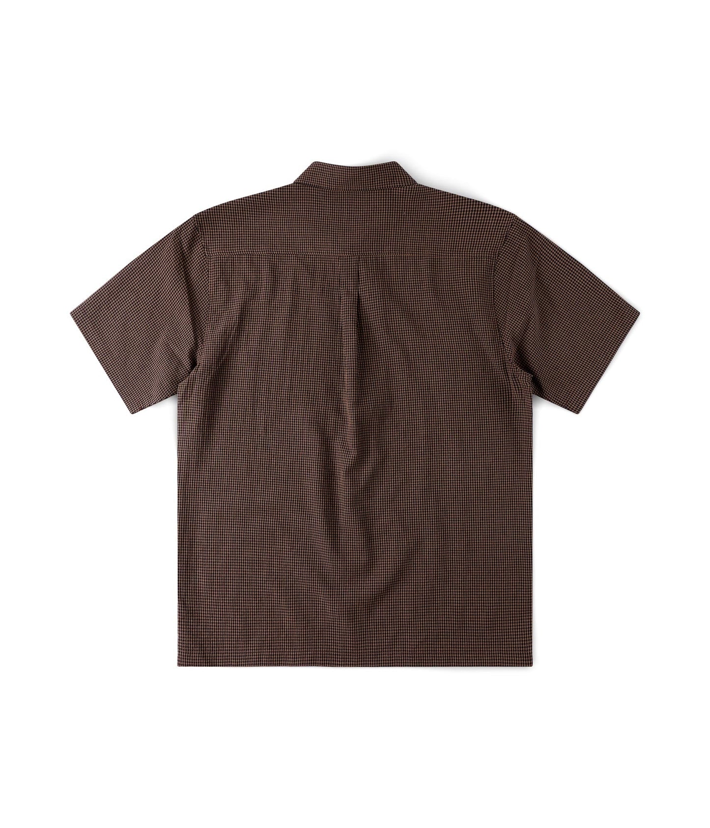 FORMER Vivian Check SS Shirt in BROWN