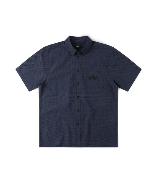 FORMER Vivian Check SS Shirt in NAVY