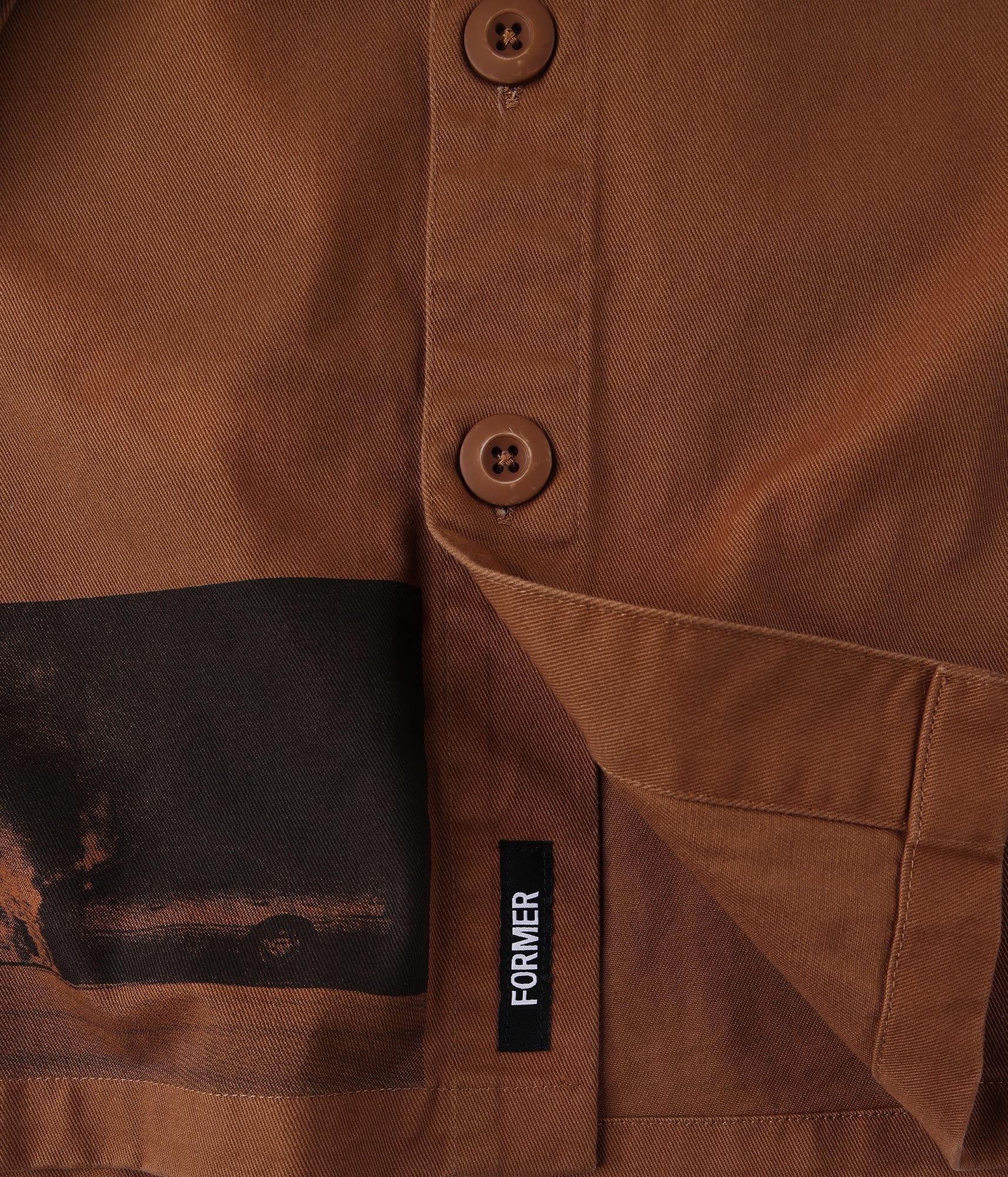 FORMER DXD Reynolds Overshirt in BROWN - Destroyed By Dane Collection