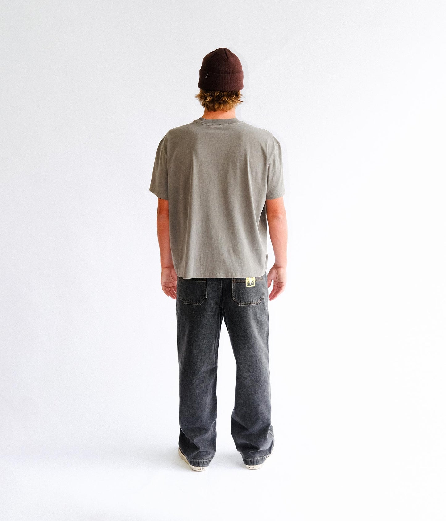 FORMER Ignite Boxy T-shirt in WASHED BROWN - Destroyed By Dane Collection