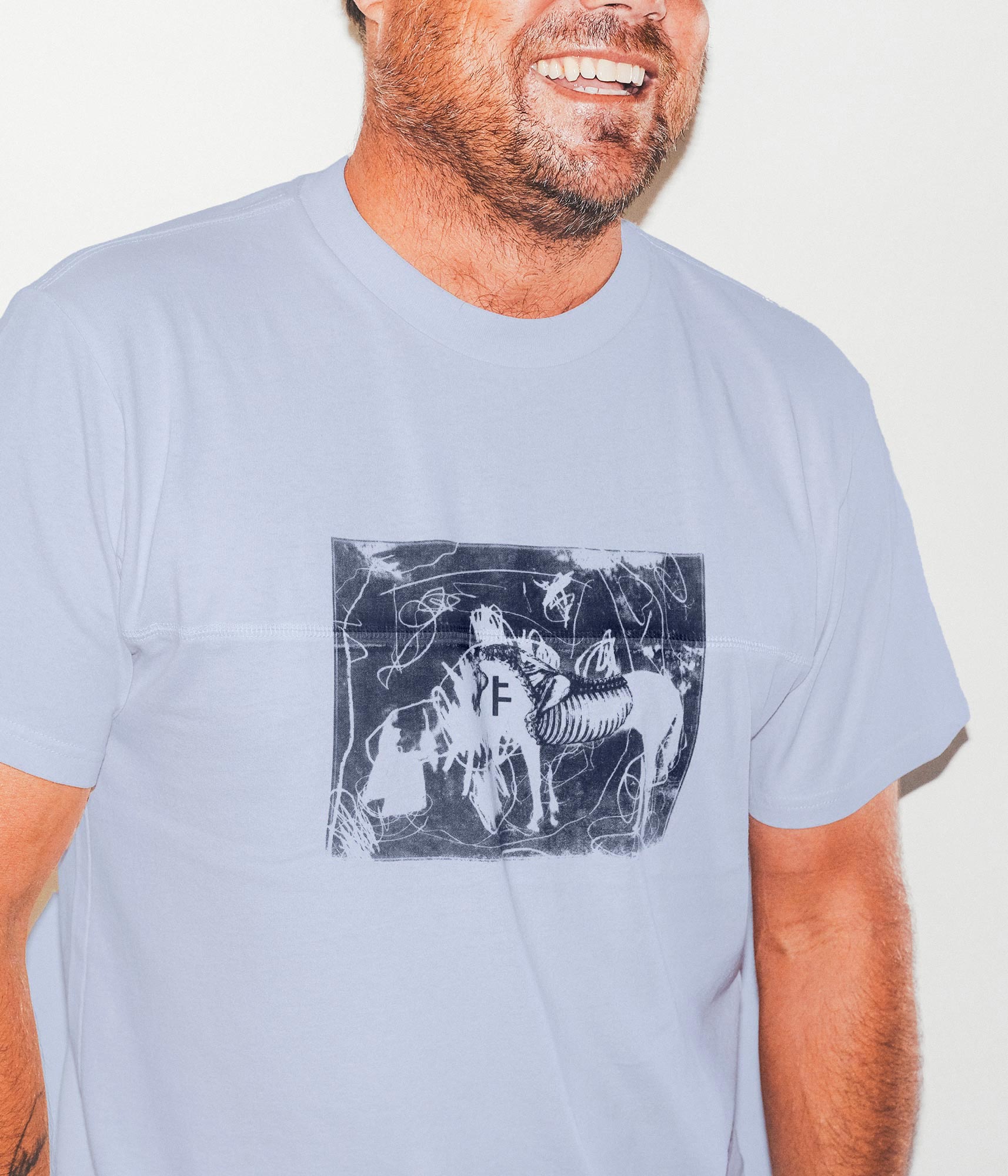 FORMER X-ray T-shirt in WASHED SKY - Destroyed By Dane Collection