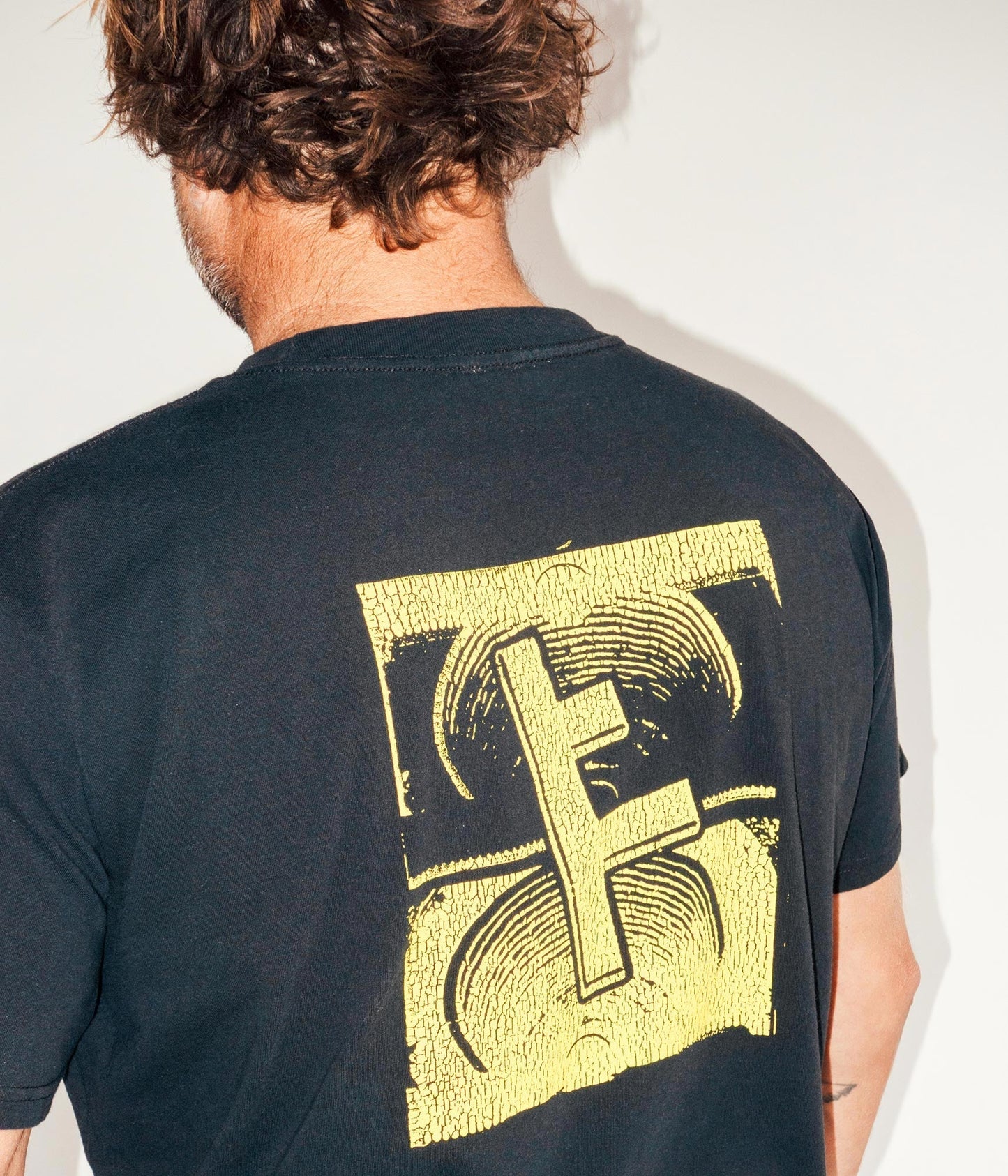 FORMER Slant F Crux T-shirt in BLACK - Destroyed By Dane Collection