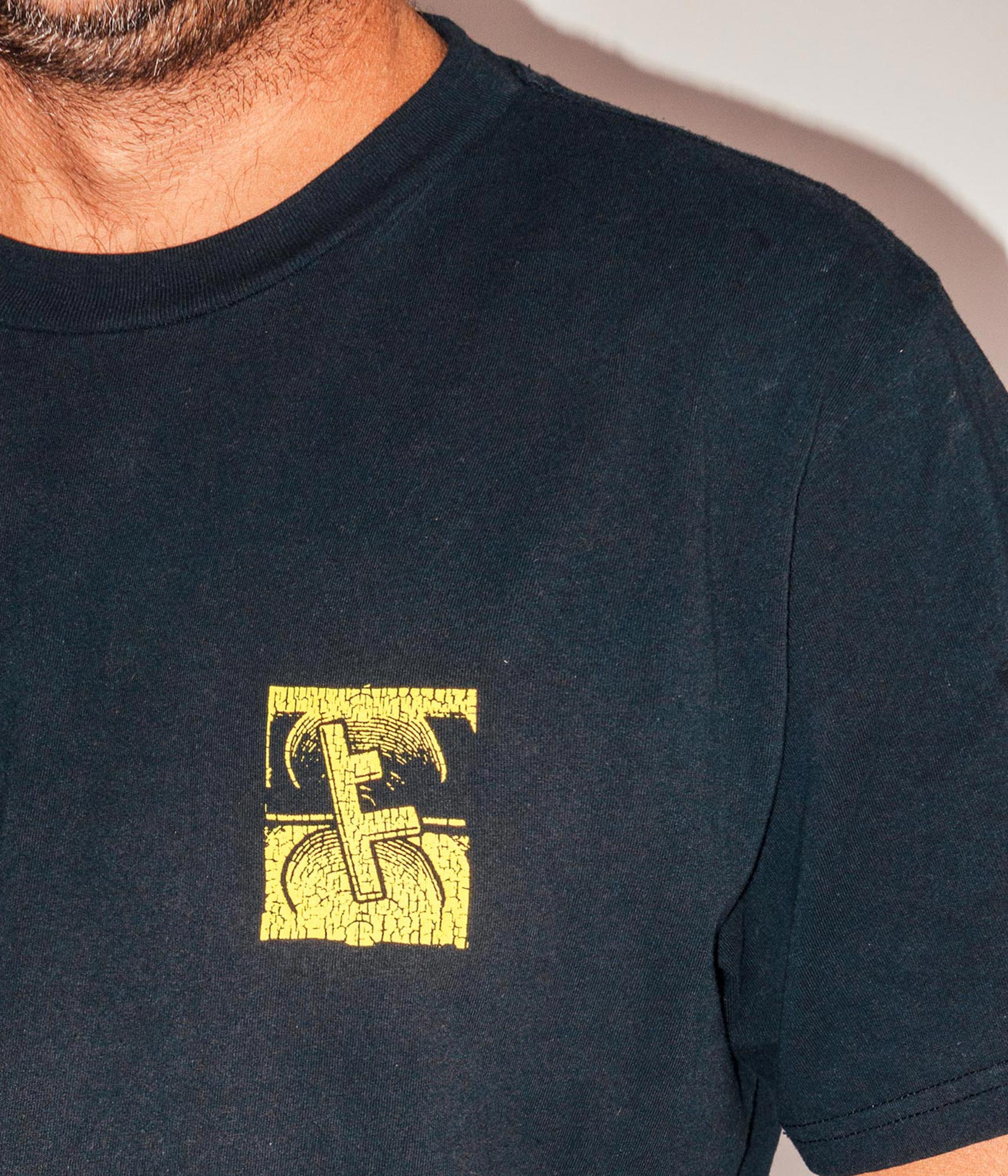 FORMER Slant F Crux T-shirt in BLACK - Destroyed By Dane Collection