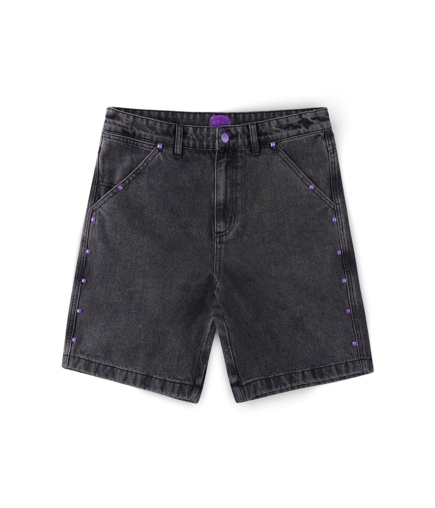 FORMER Studded Denim 21" Walkshort in Washed Black - FORMER x RAGE Collection
