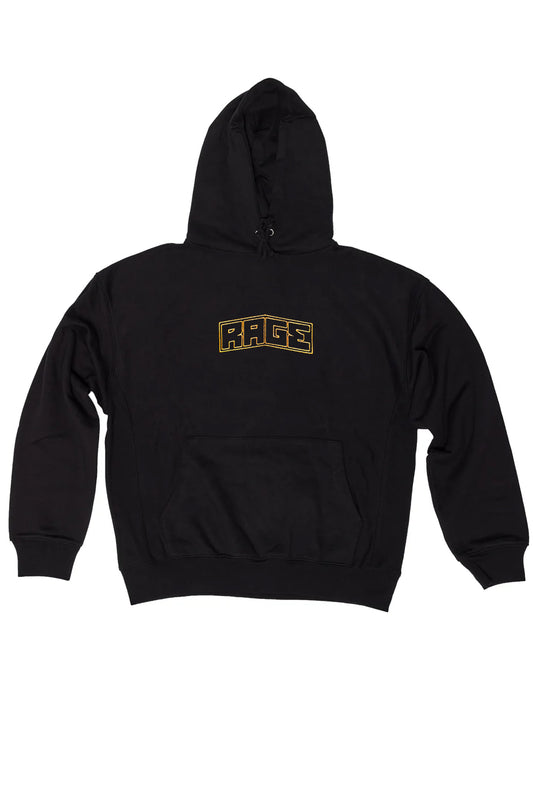 Rage Hoodie Black w/ Gold Embroidery